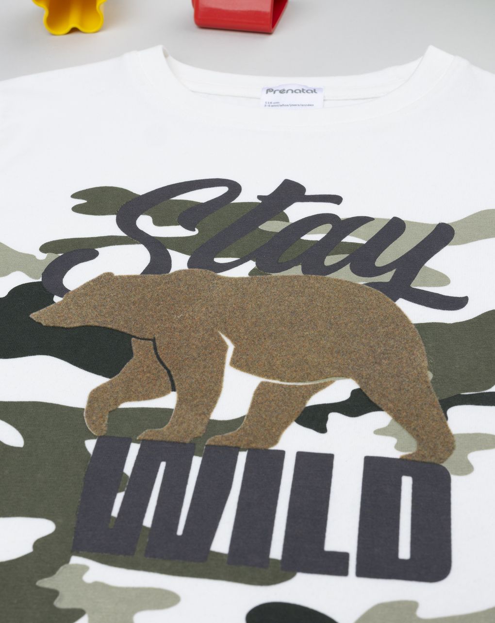 T-shirt bambino panna stampa