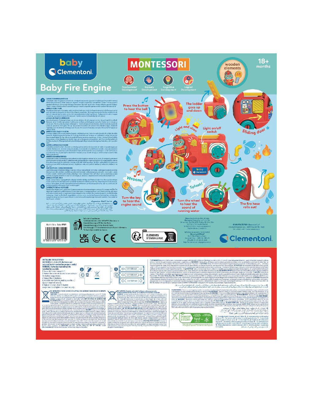 Camion dei pompieri montessori -18m+ - clementoni