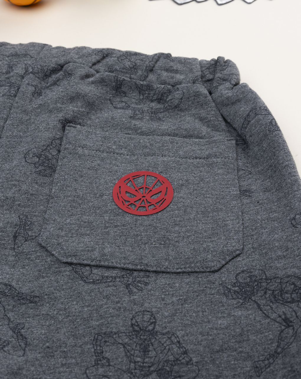 Pantalone bimbo grigio spiderman