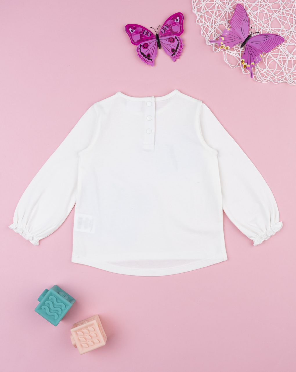 T-shirt bimba farfalle paillettes