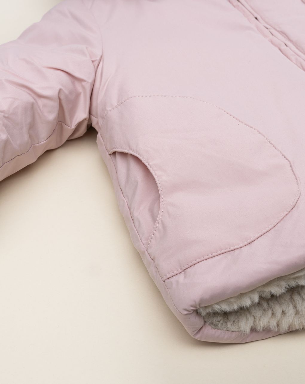 Giacca reversibile bimba rosa