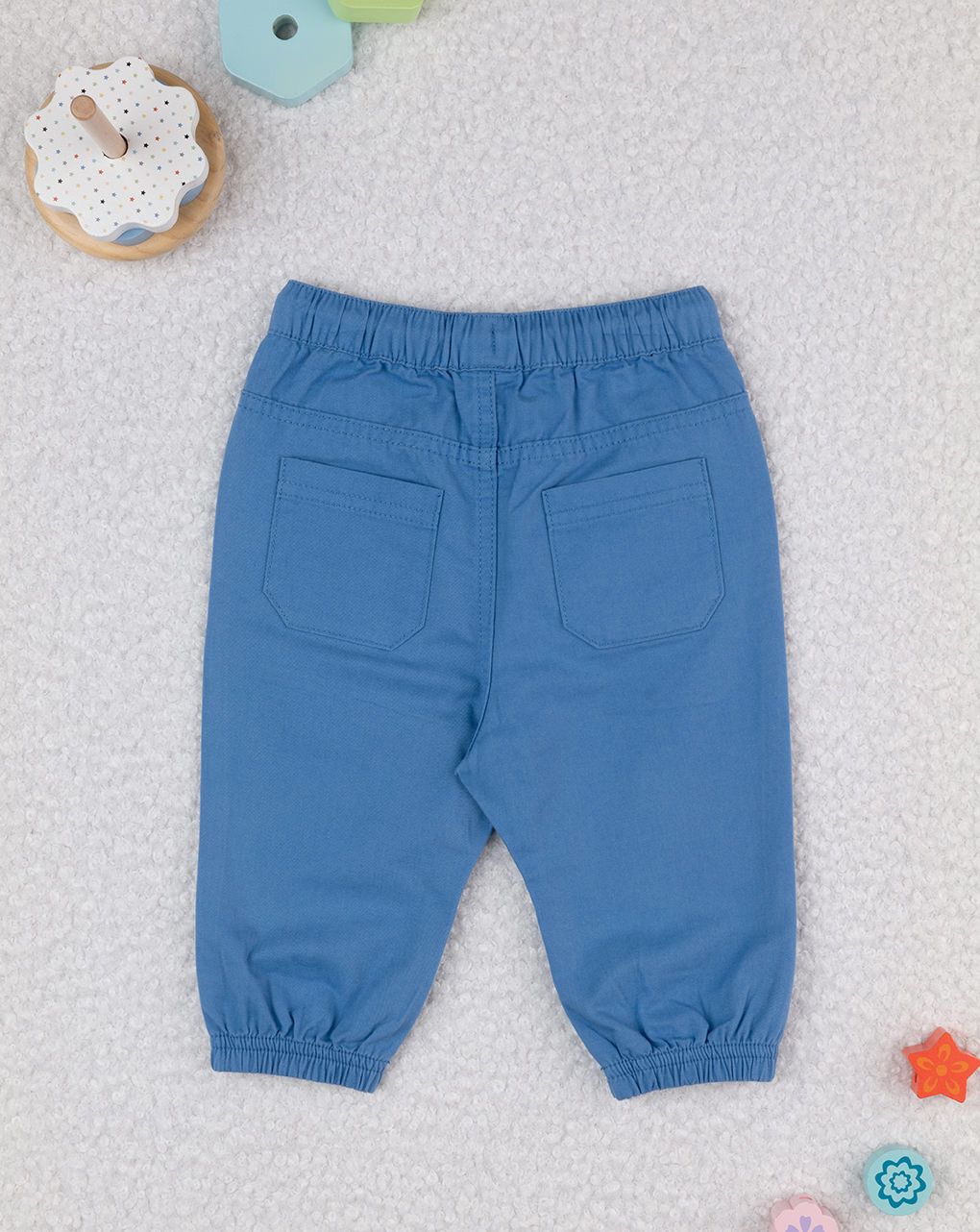 Pantalone twill bimbo blu