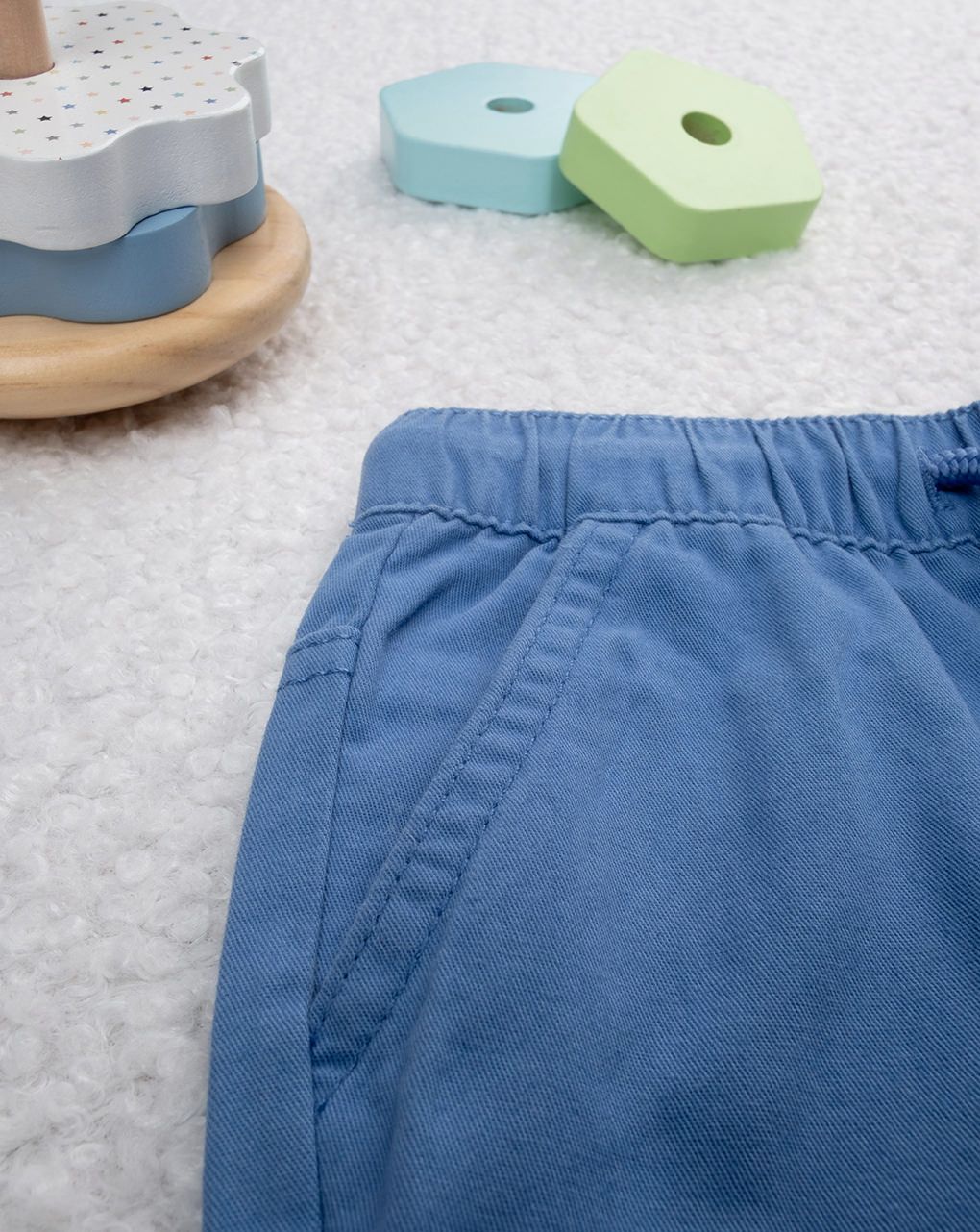 Pantalone twill bimbo blu