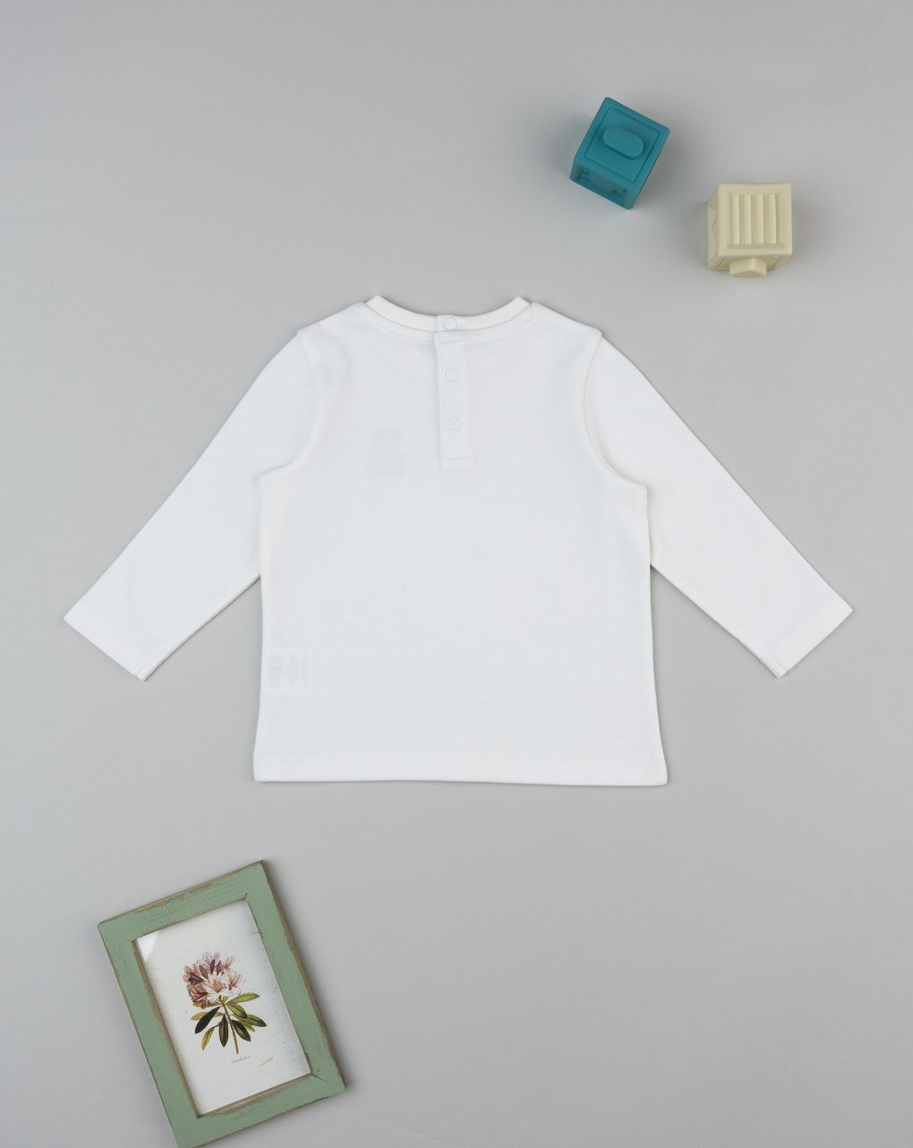 T-shirt bimbo bianca stampa orsetto