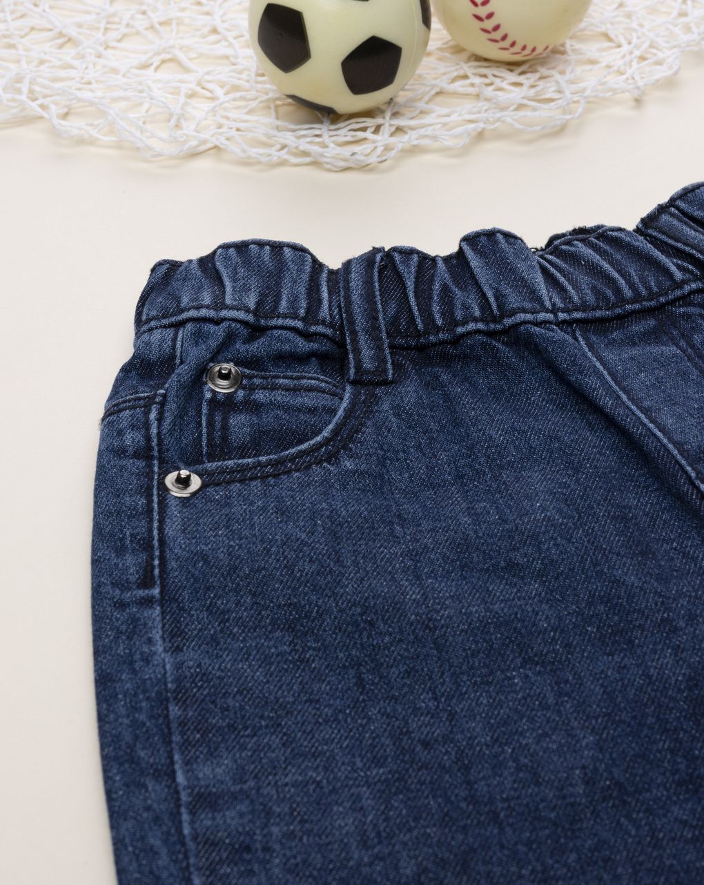 Pantalone bimbo denim con tasche