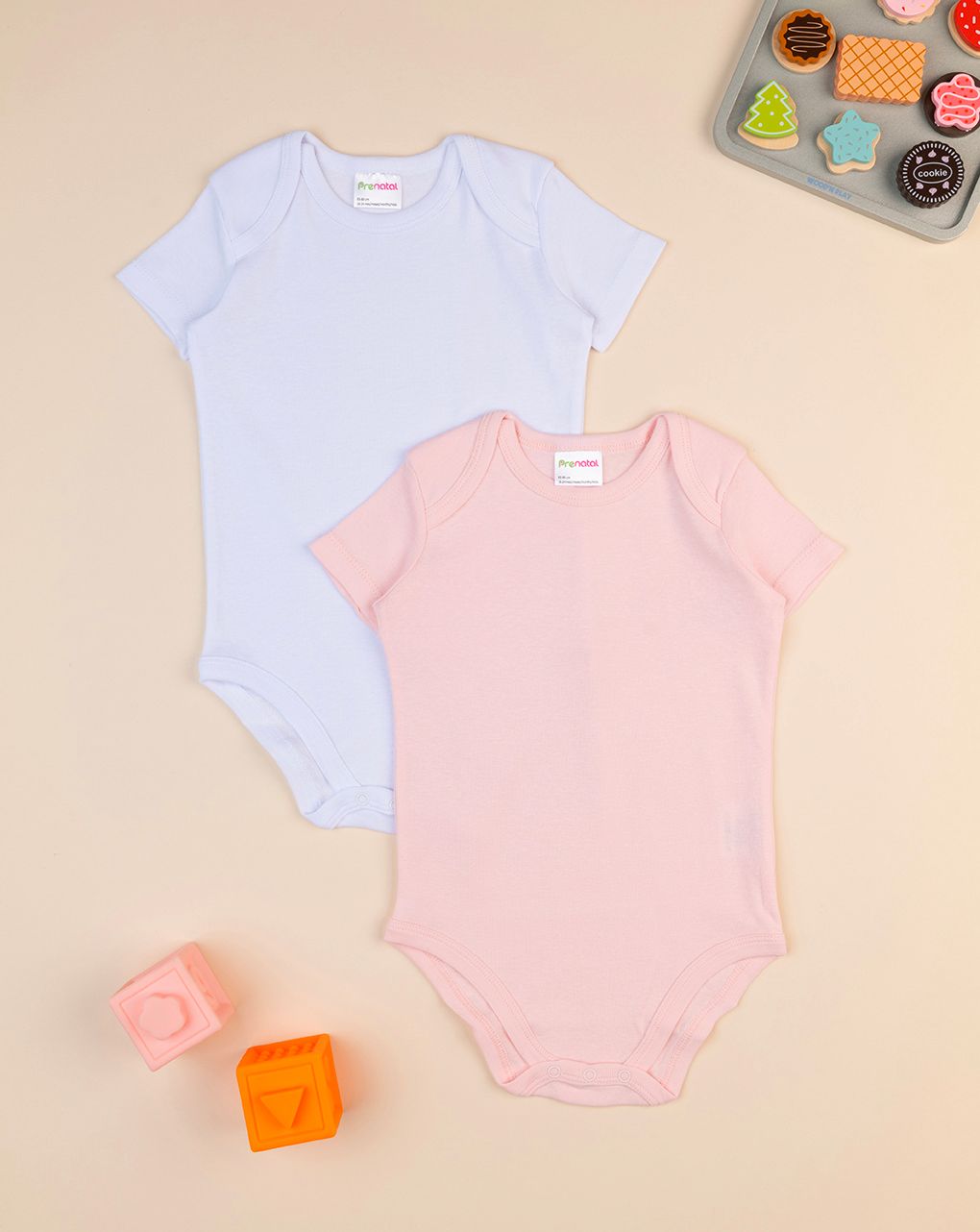 Pack 2 body rosa e bianco