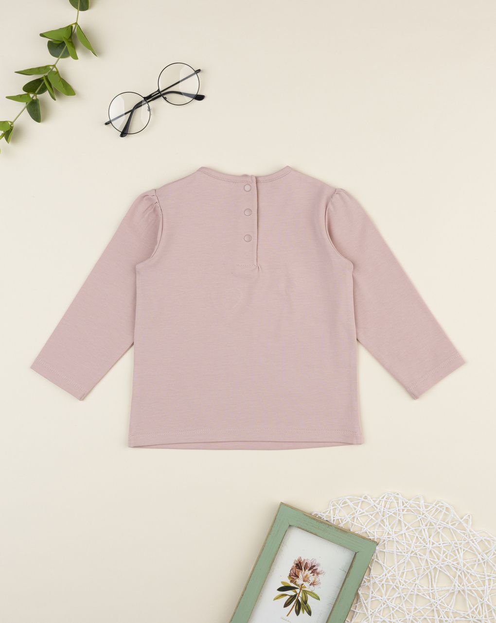 T-shirt bimba rosa patch cuori