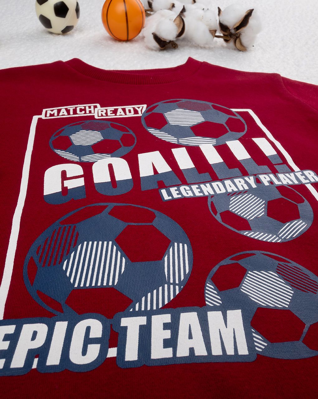 Completo jogging bimbo bordeaux/blu