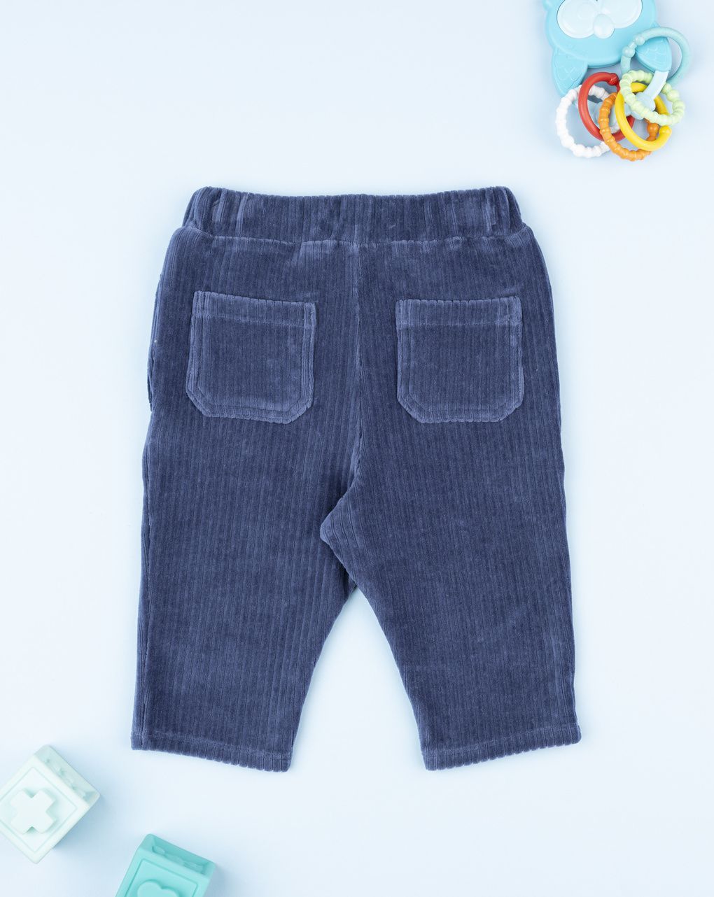 Pantalone velluto blu bimbo
