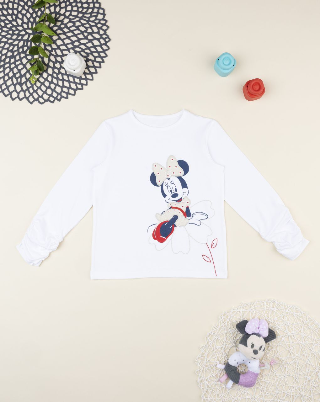 T-shirt bimba bianca minnie