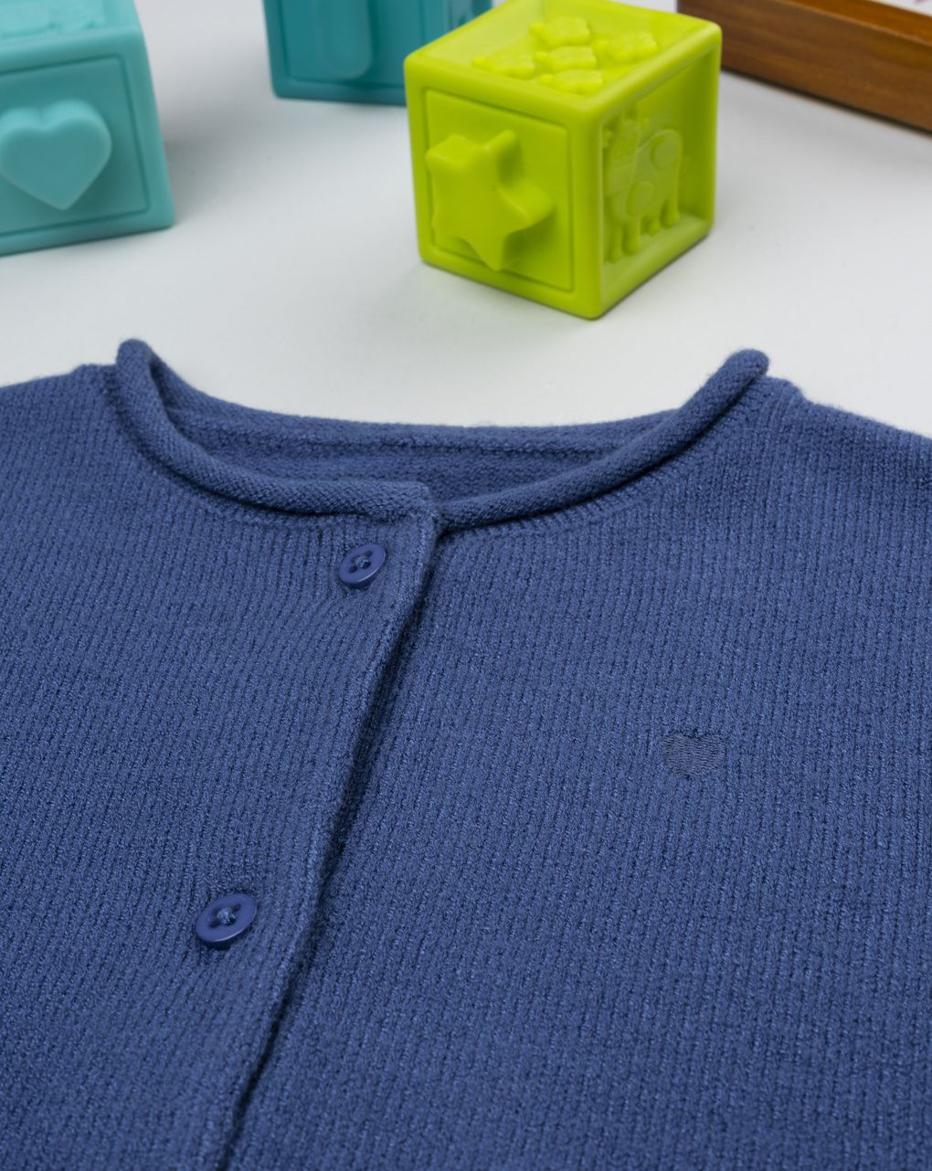 Cardigan bimba blu cuore