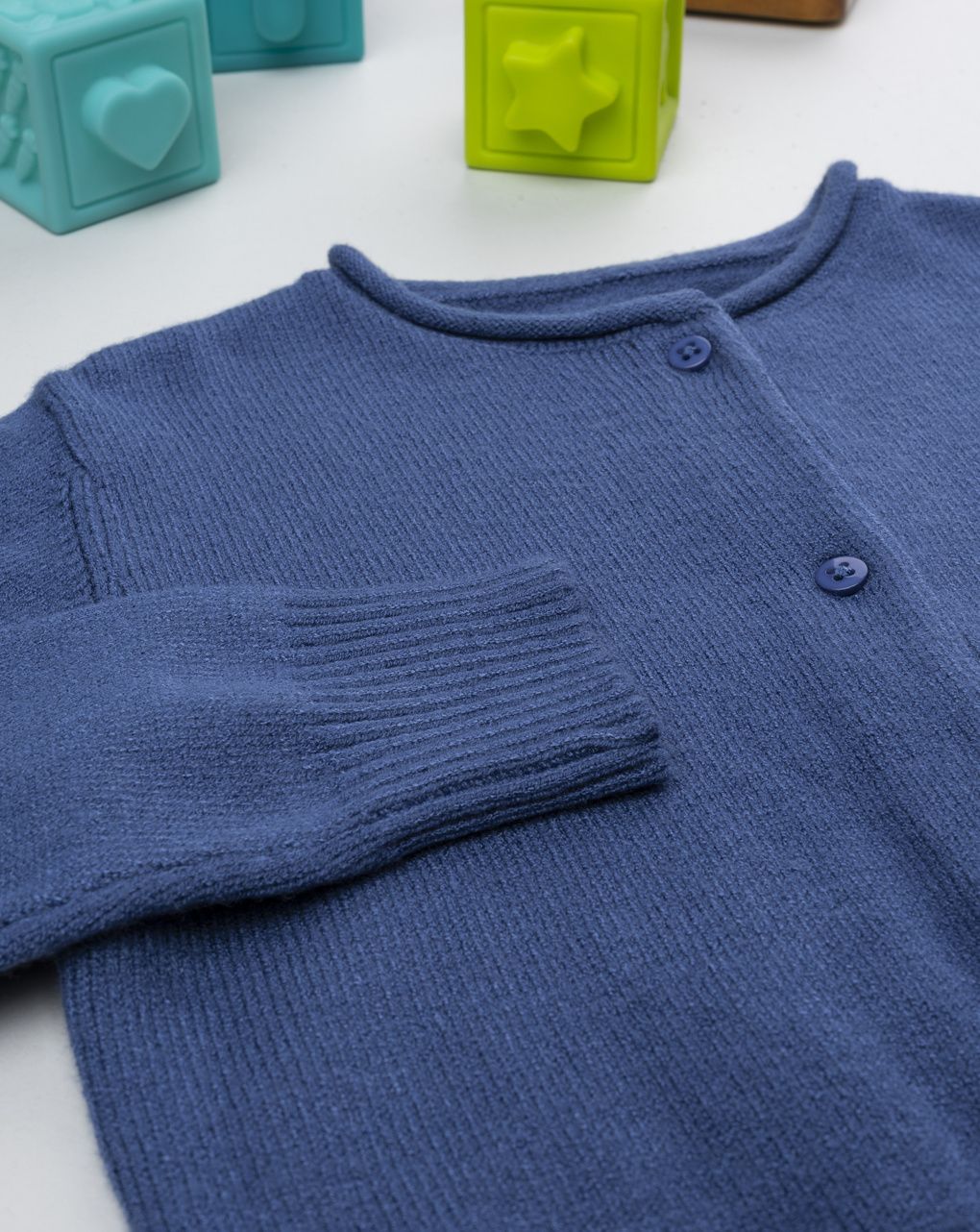 Cardigan bimba blu cuore