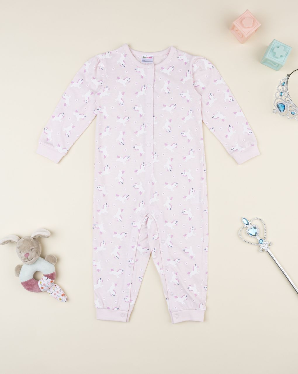 Pigiamone rosa bimba unicorni
