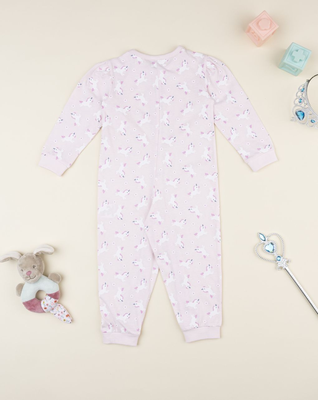 Pigiamone rosa bimba unicorni