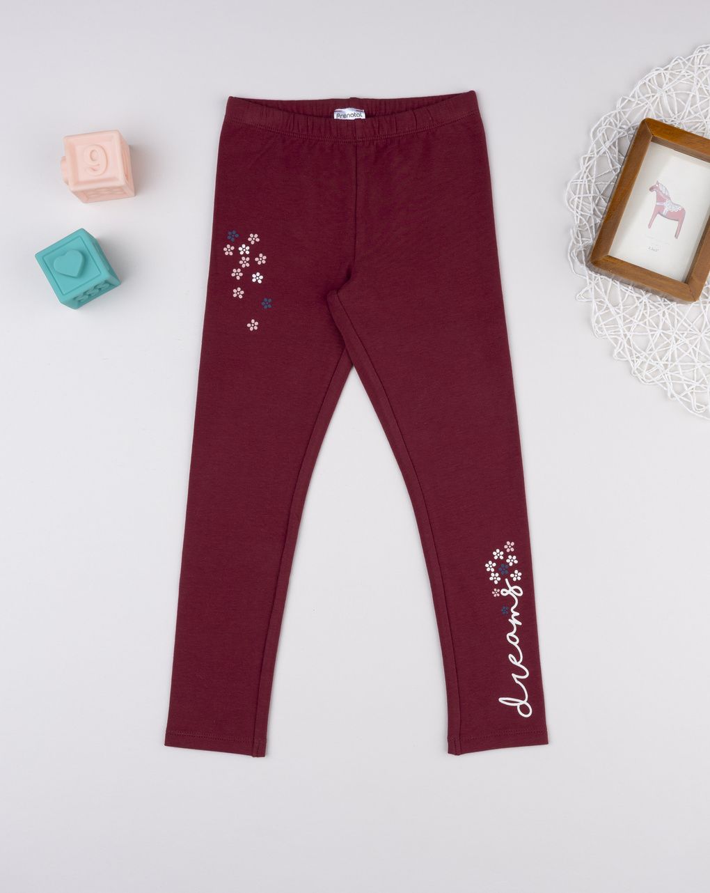 Legging felpati bimba bordeaux
