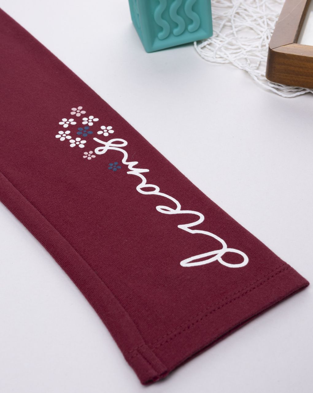 Legging felpati bimba bordeaux