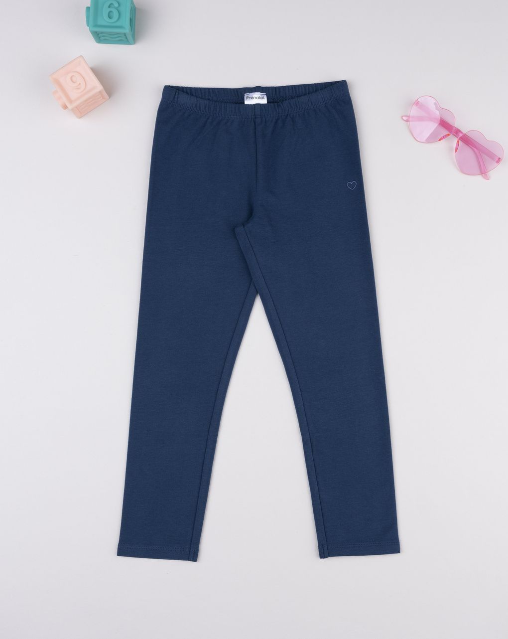 Legging garzato bimba blu
