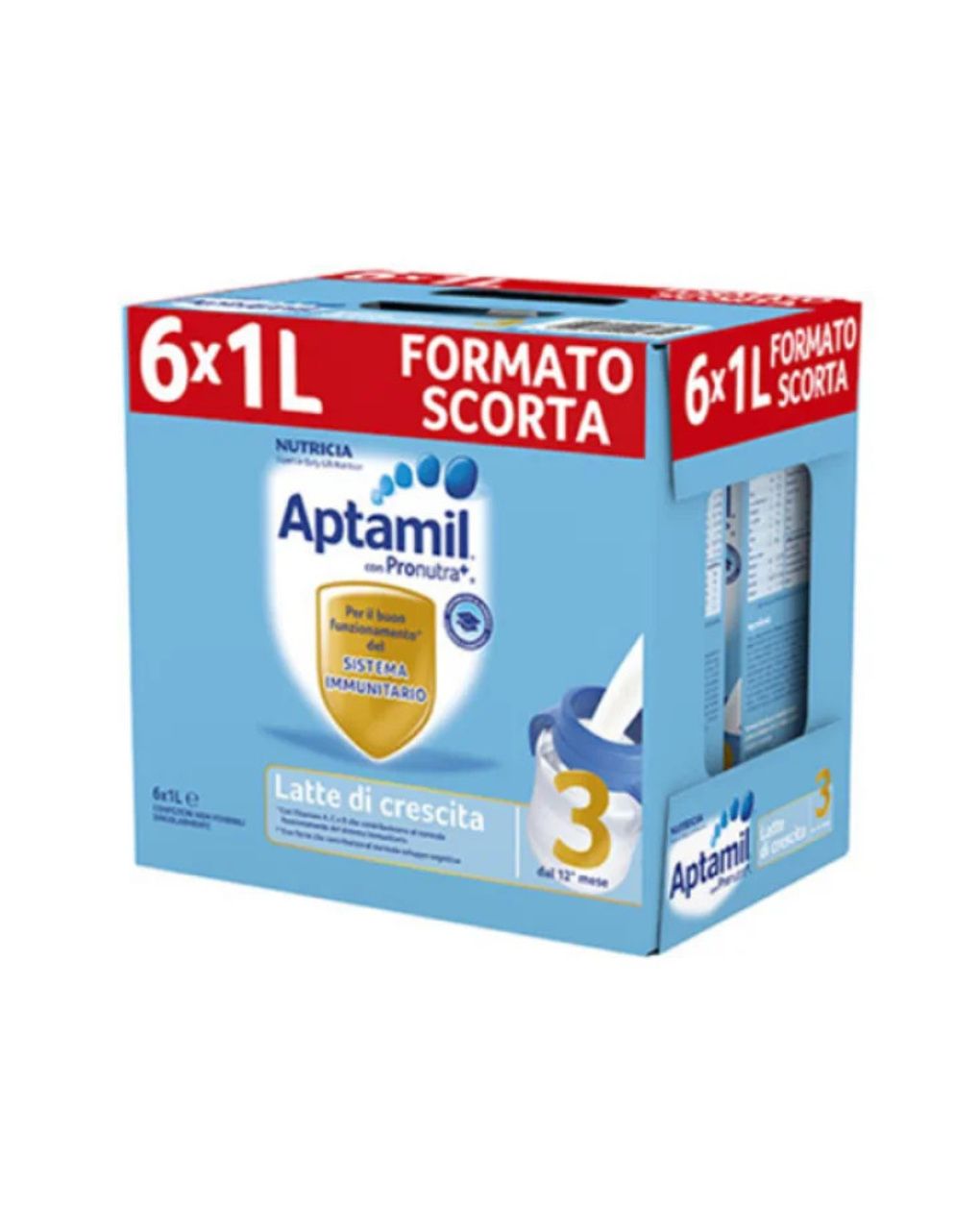 Latte di crescita 3  liquido 6x1000ml - aptamil