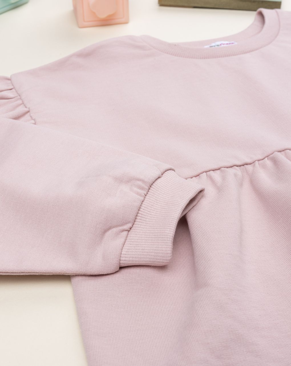 Felpa bimba rosa stampa margherite