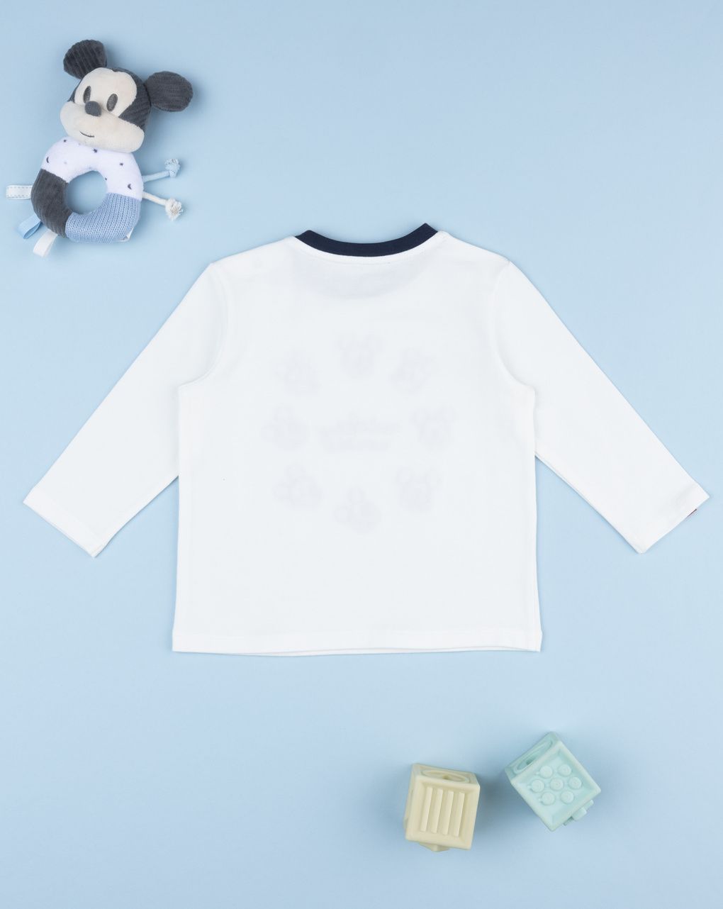 T-shirt bimbo bianca mickey mouse