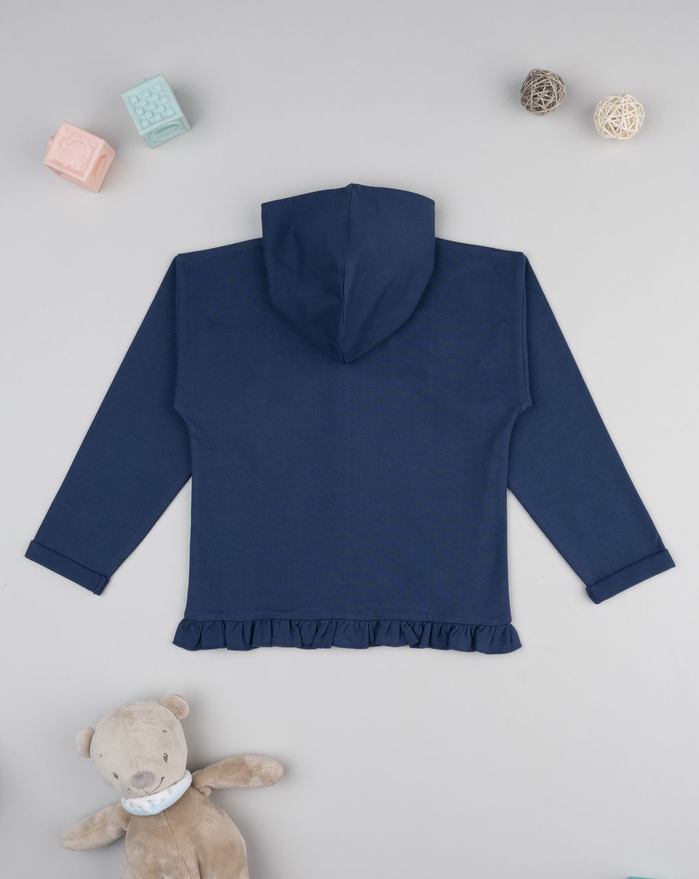 Felpa bimba blu orsetto