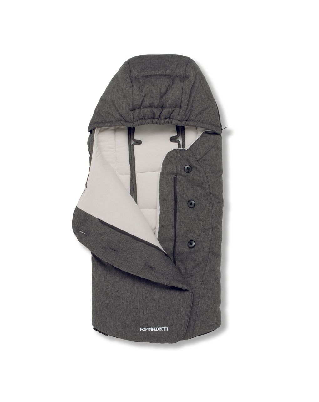 Sacco invernale termico per passeggino trendy melange graphite - foppapedretti