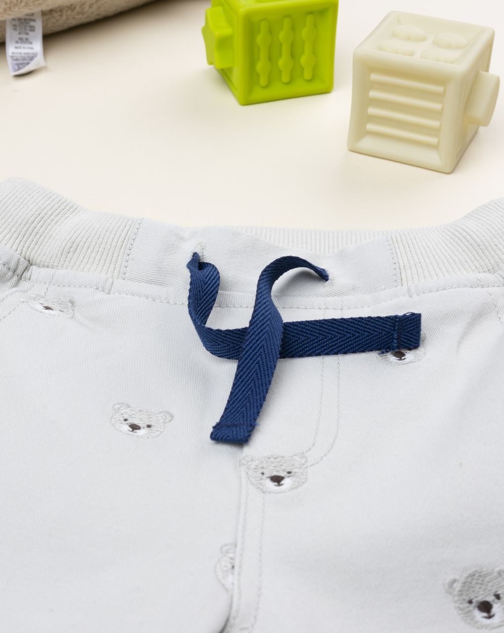 Pantalone bimbo beige orsetti allover