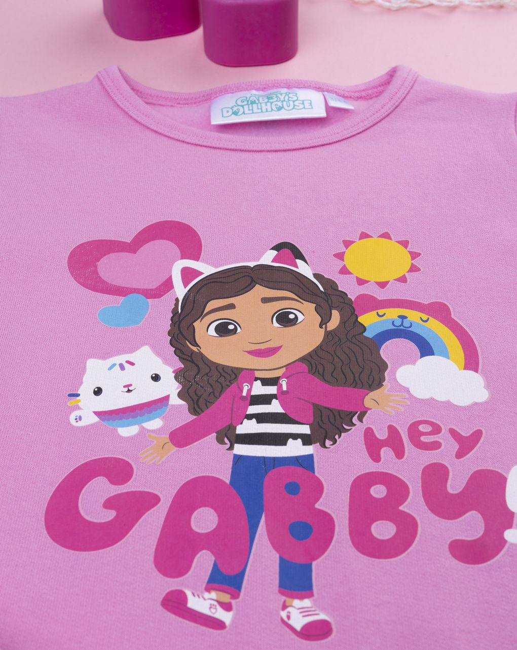 Pigiama due pezzi fucsia gabby bambina