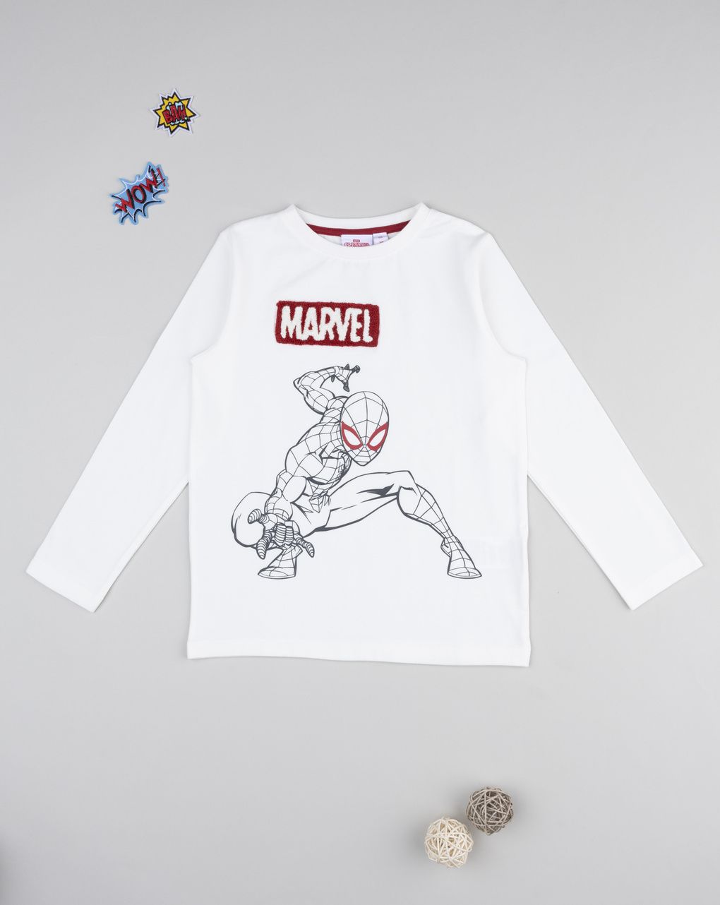 T-shirt bambino spiderman bianco/rosso
