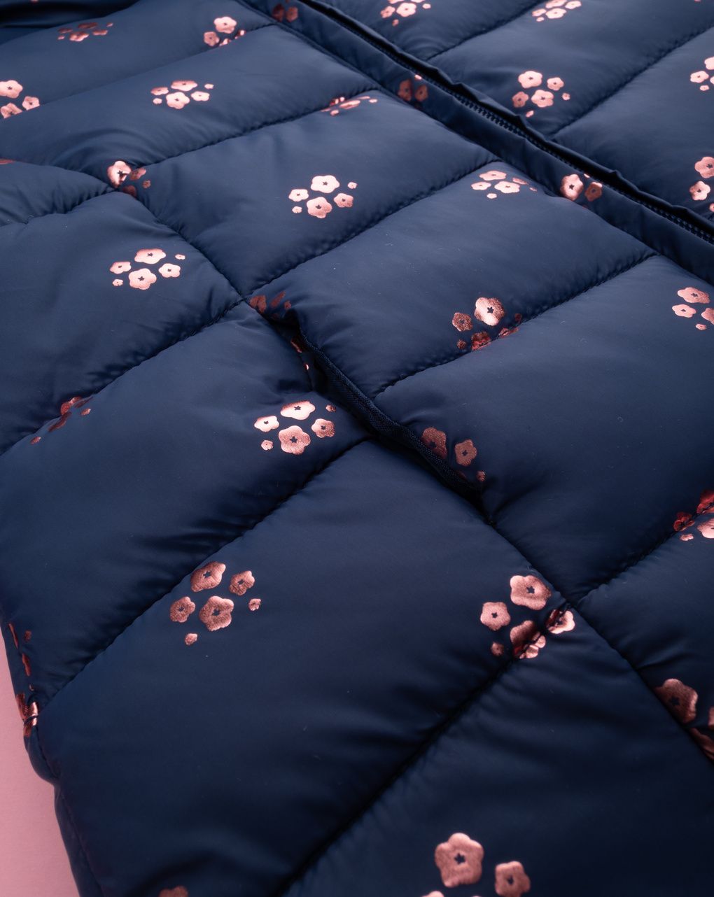 Giacca bimba blu allover