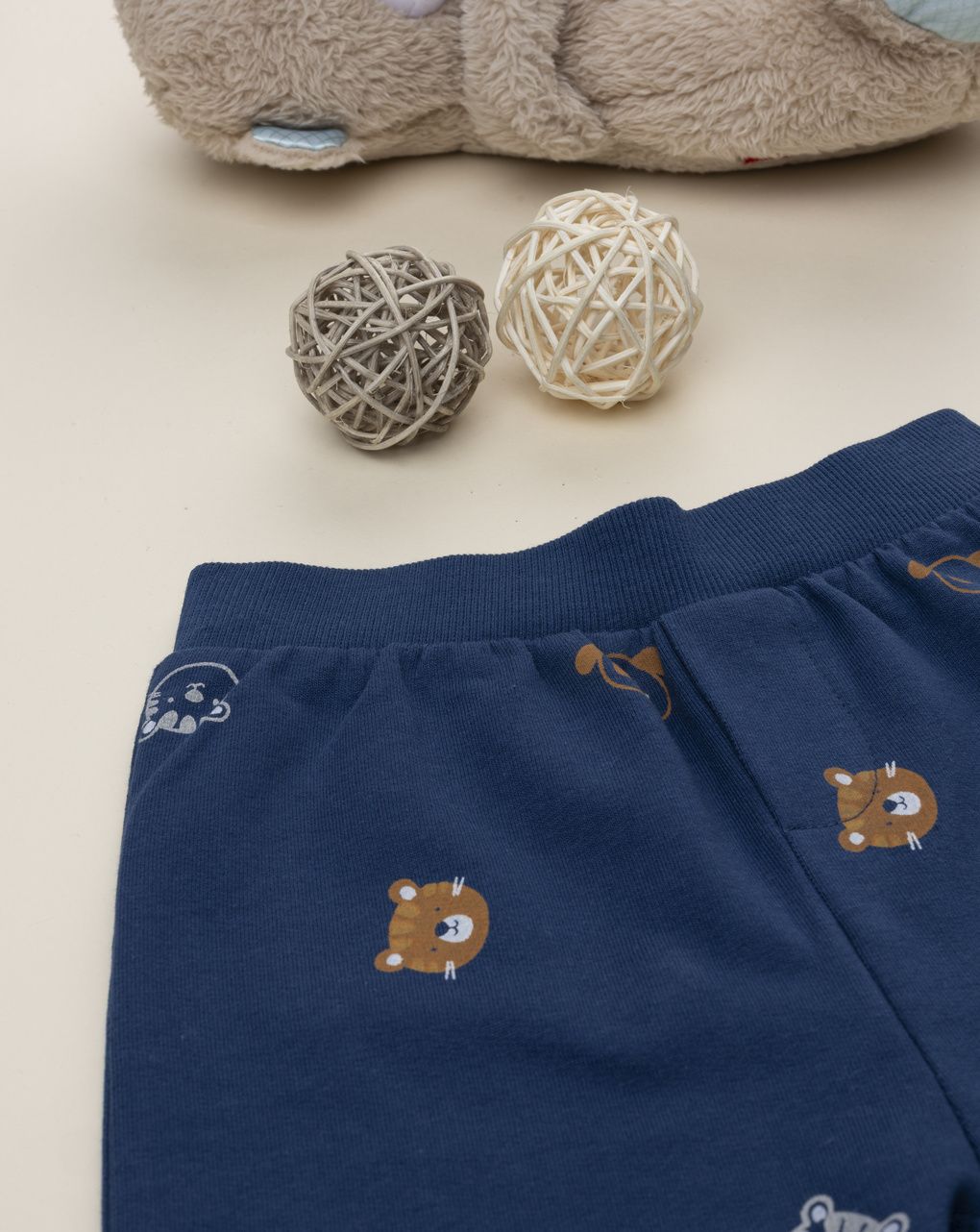 Pantalone bimbo blu animaletti allover