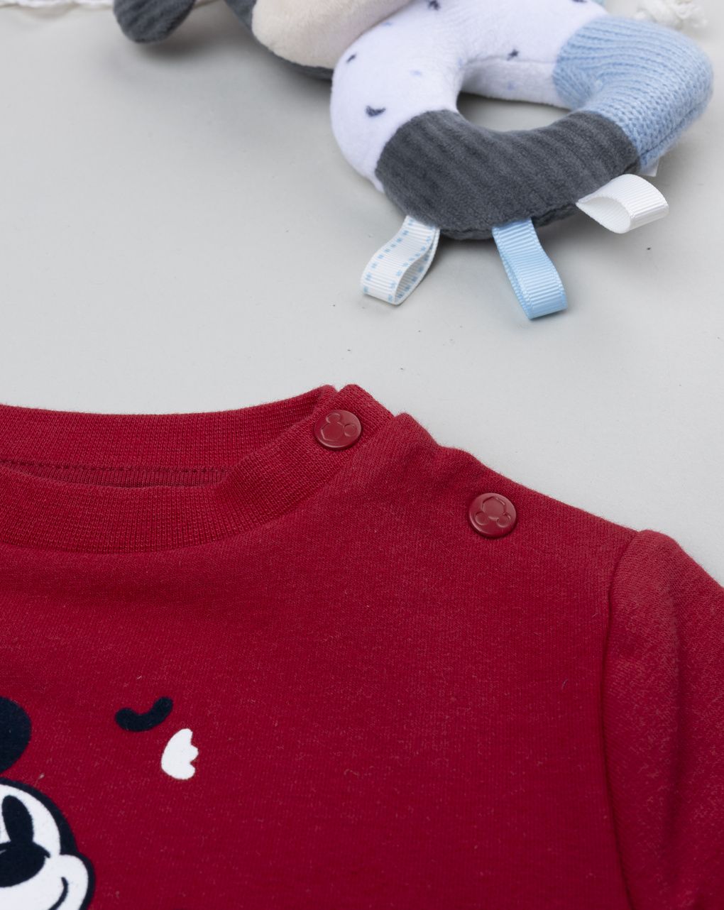 Felpa bordeaux bimbo topolino con tasca