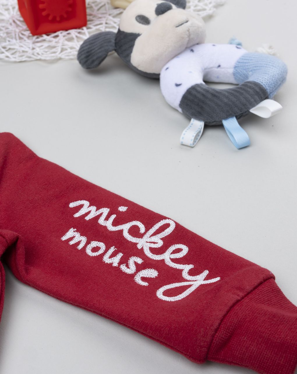 Felpa bordeaux bimbo topolino con tasca