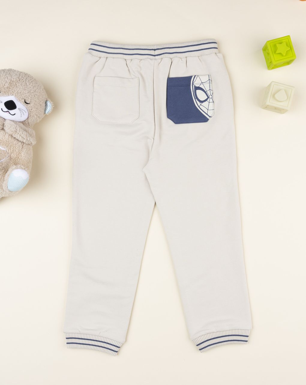 Pantalone bimbo beige spiderman