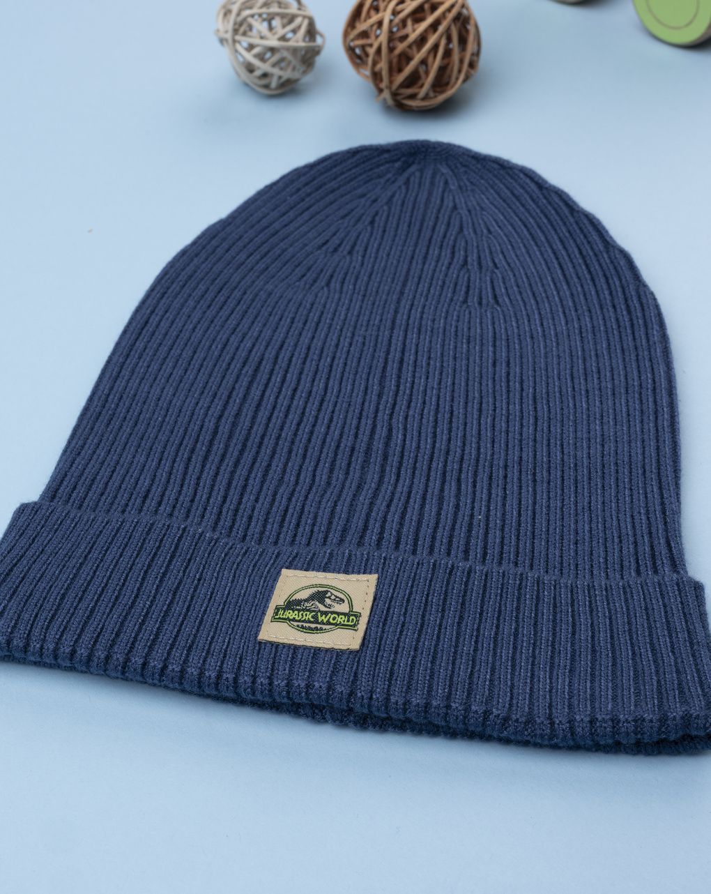 Berretto bambino blu jurassic word