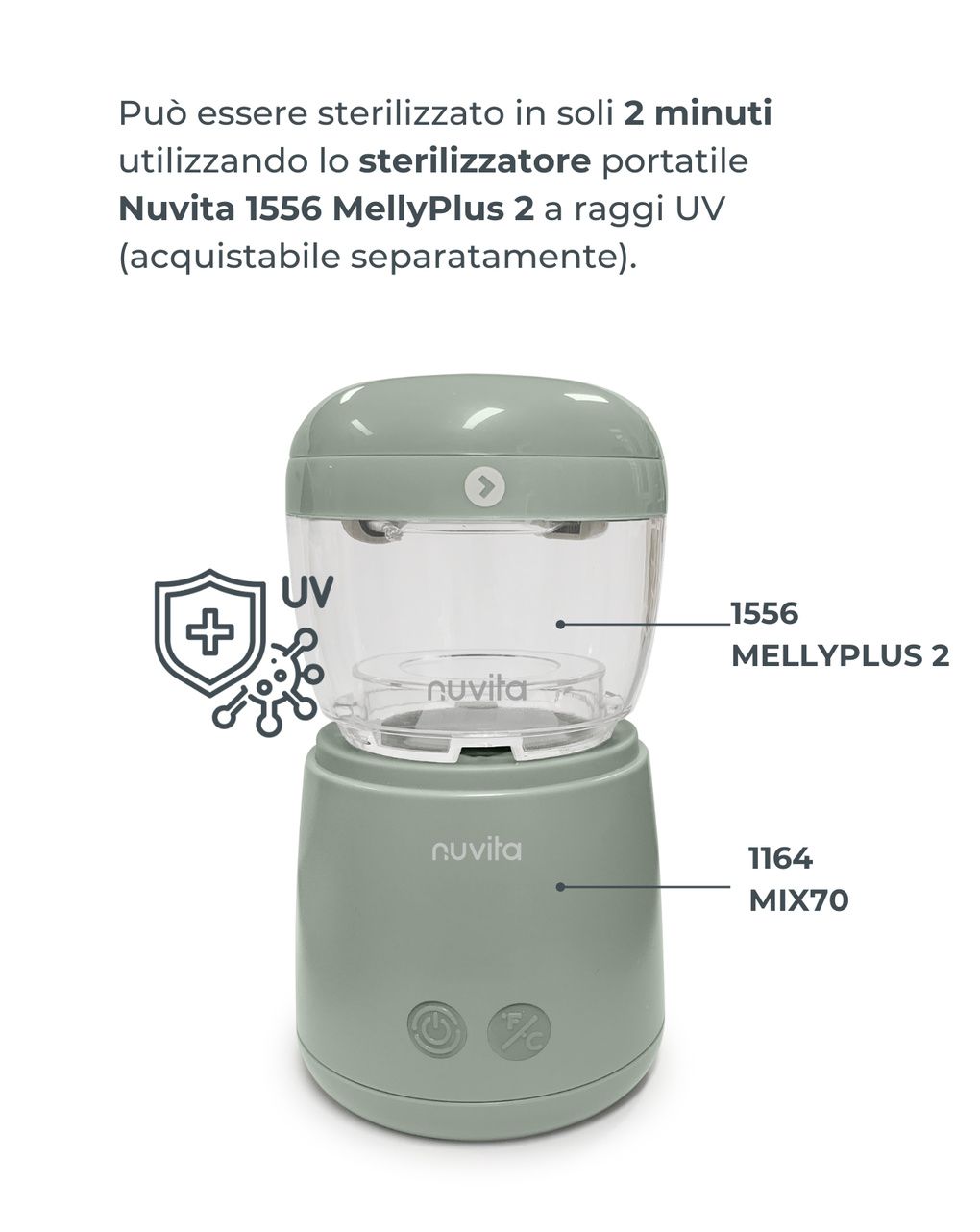Scaldabiberon portatile mix70 universale con funzione di mescolamento 1164 - nuvita