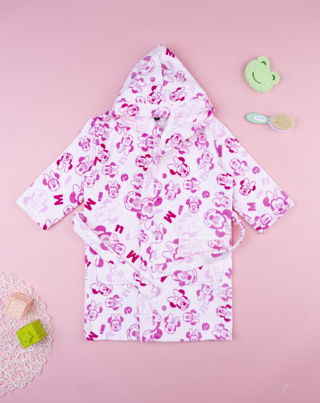Accappatoio ciniglia bambina minnie