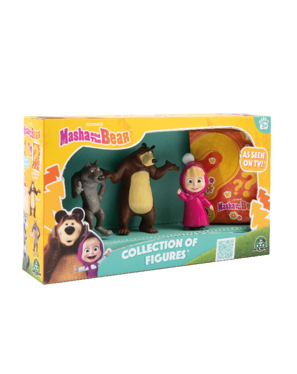 Masha e orso - set 4 mini personaggi con sorpresa, 5-7 cm