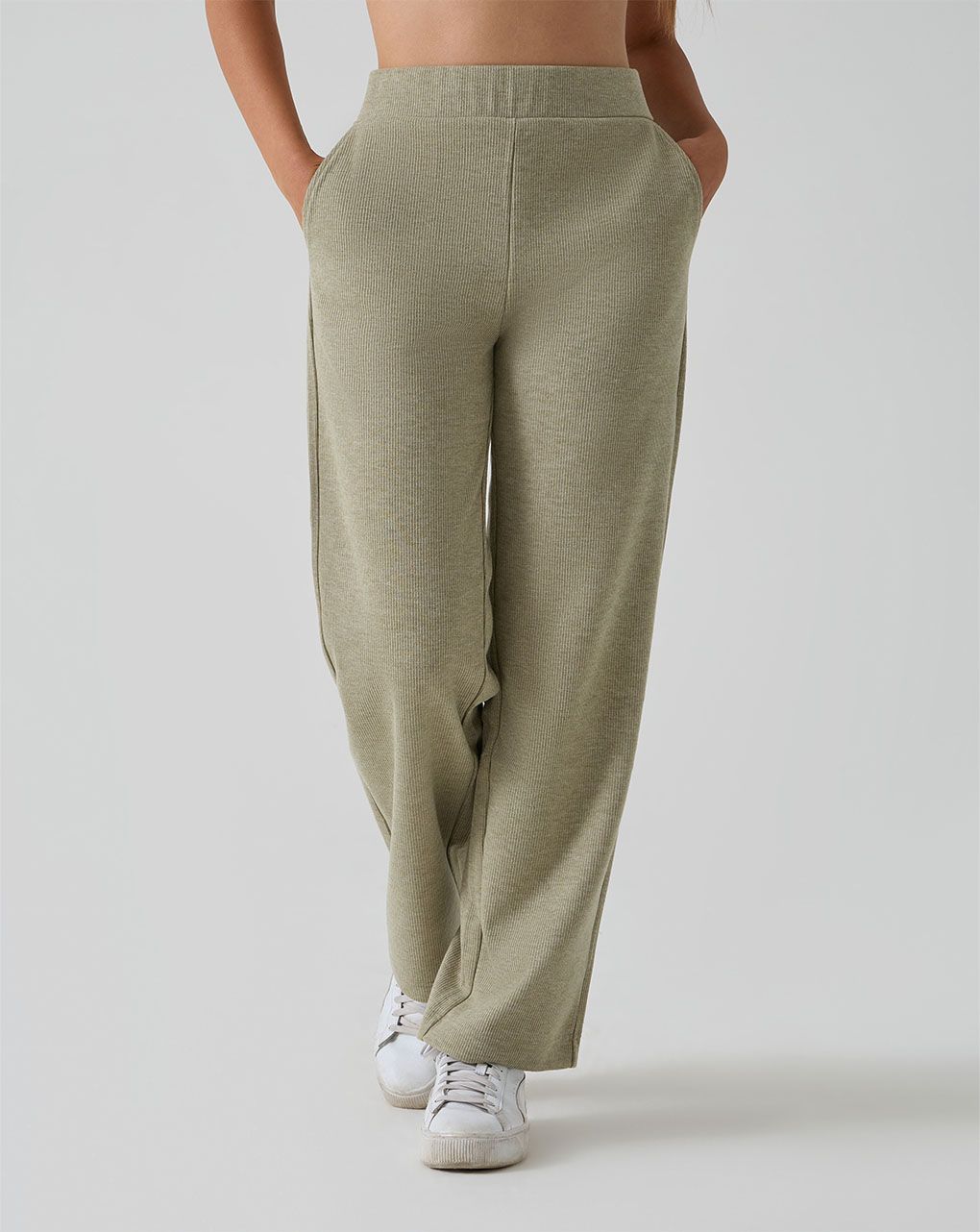 Pantapalazzo premaman fake tricot verde