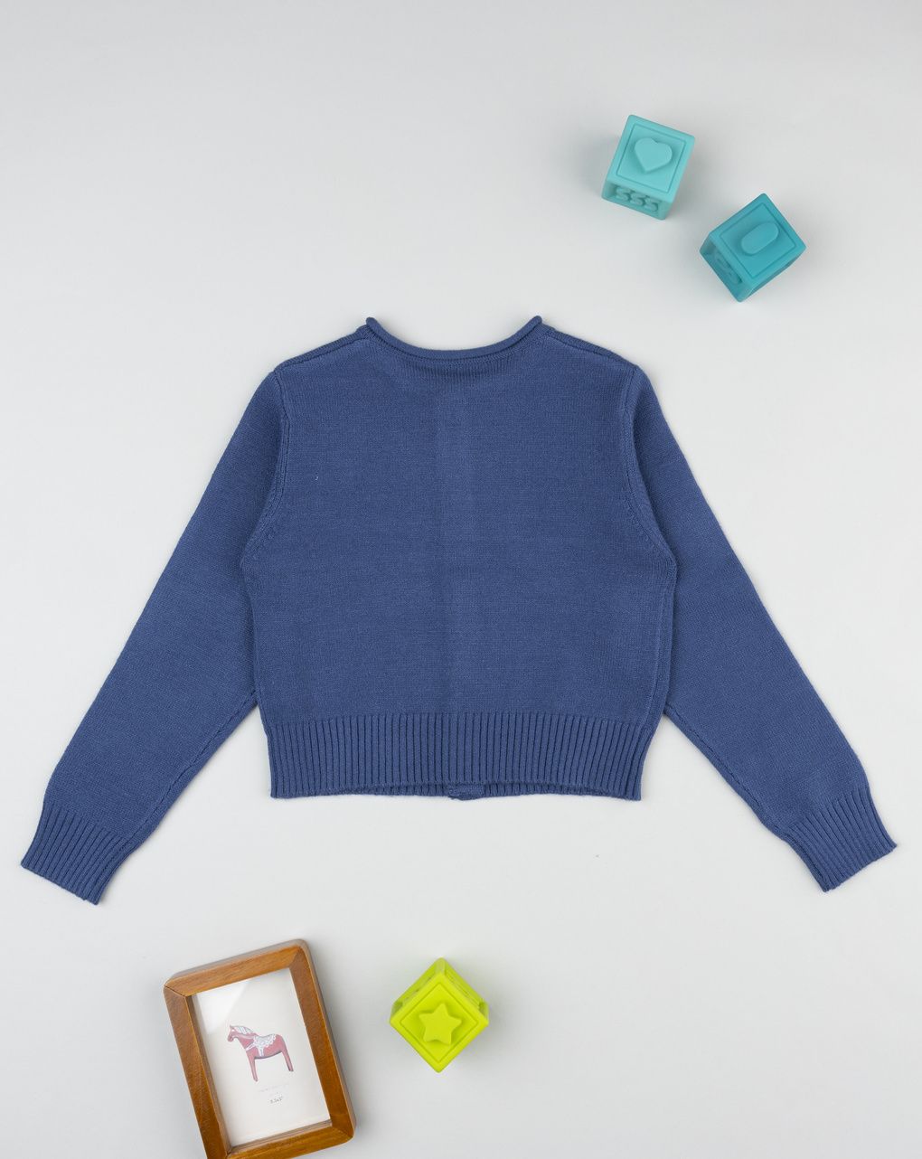Cardigan bimba blu cuore