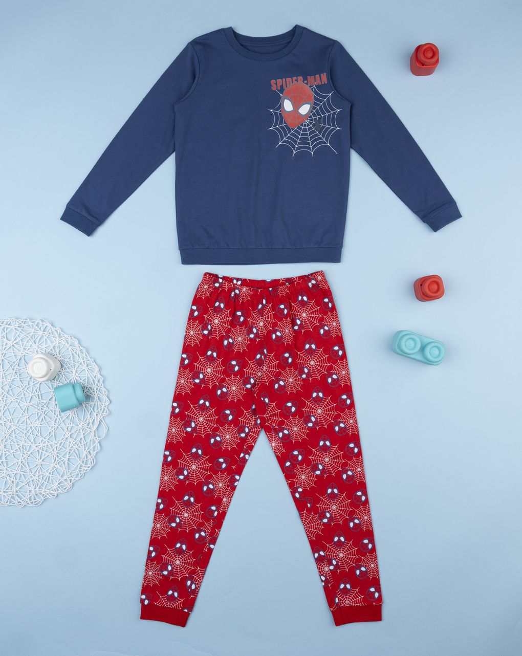 Pigiama bambino blu/rosso spiderman