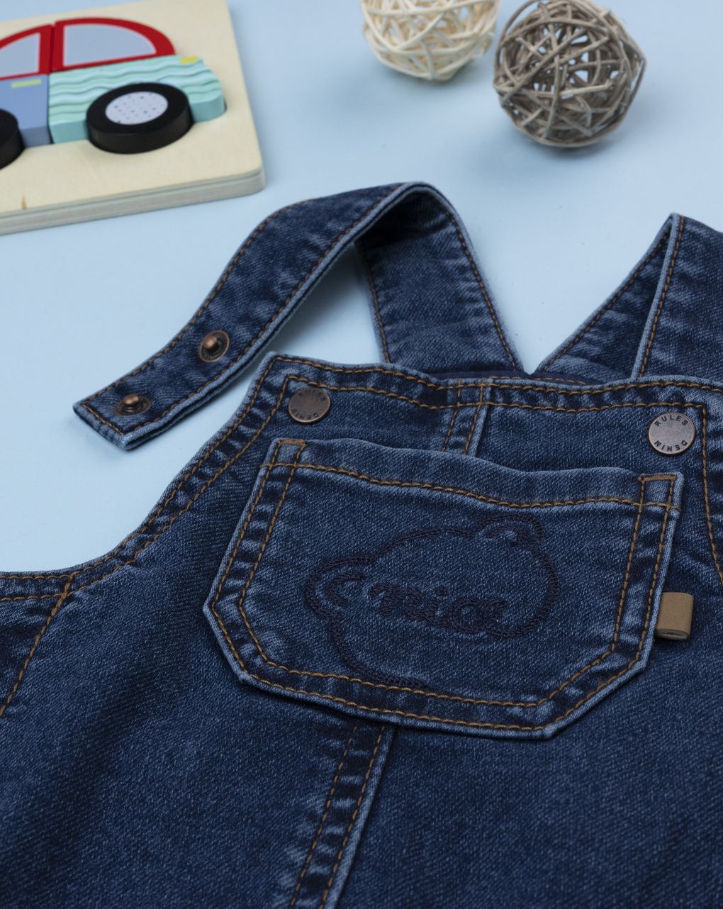 Salopette bimbo blu denim