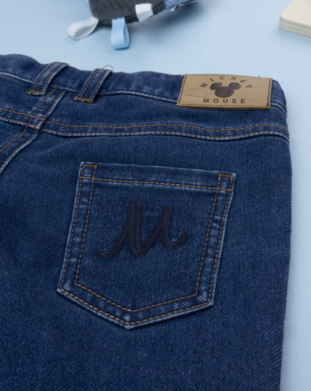 Pantaloni denim bimbo mickey mouse