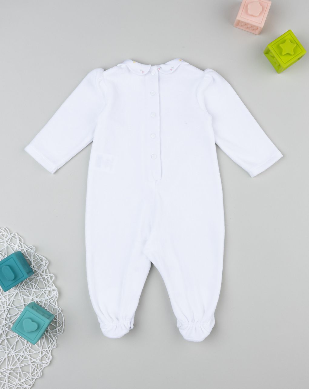 Tutina neonata bianca fiore