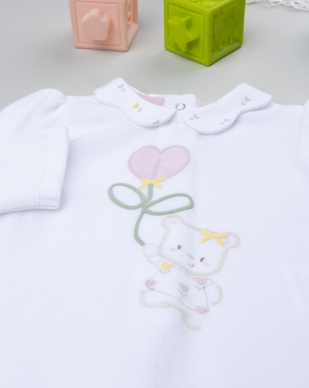 Tutina neonata bianca fiore