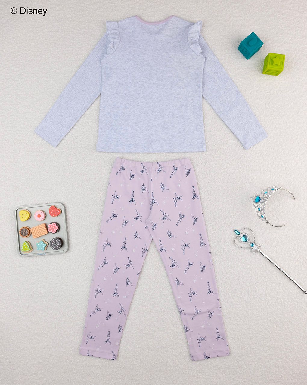 Pigiama bambina grigio/rosa trilly