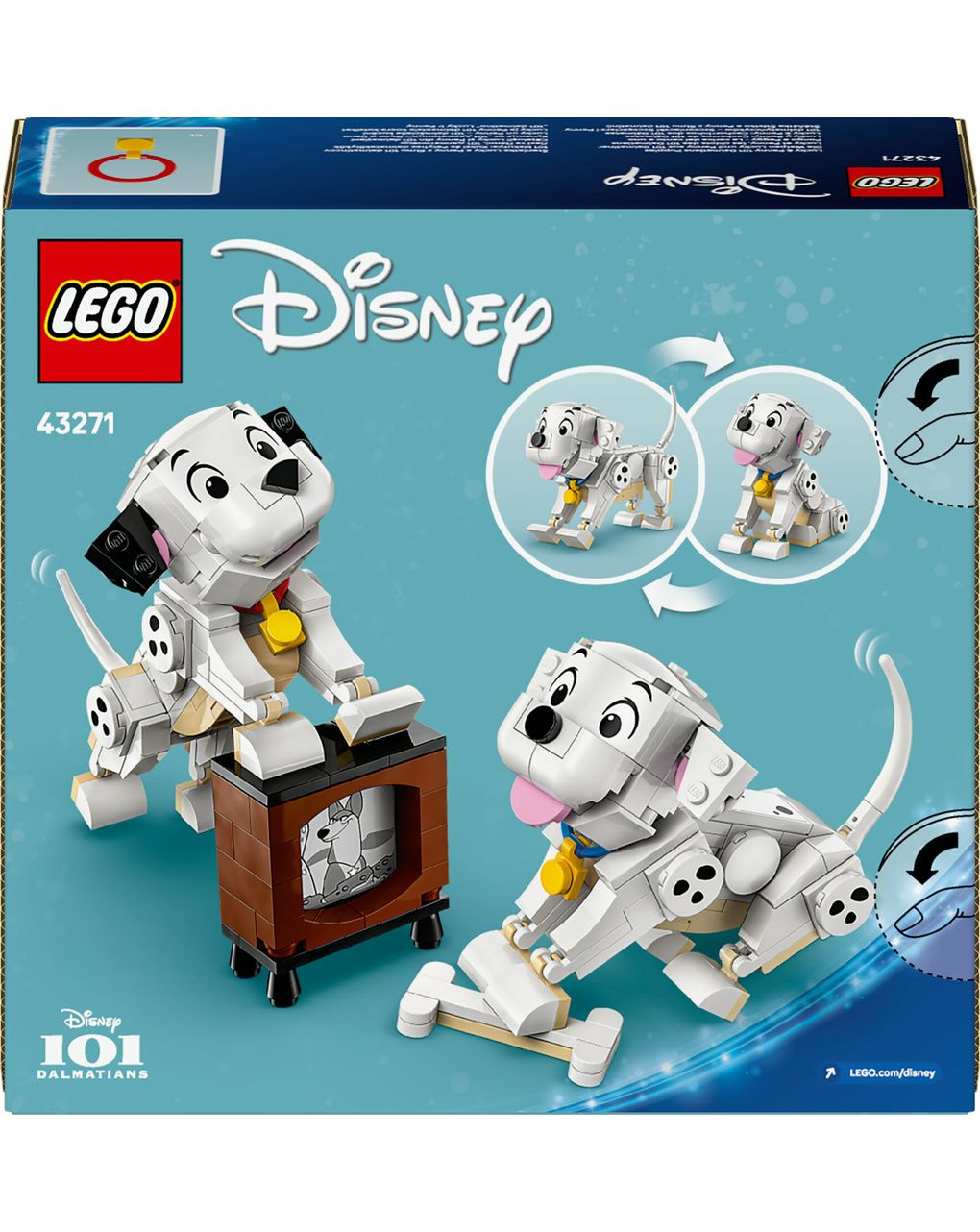 Lego disney 43271 pongo e peggy - la carica dei 101 6+