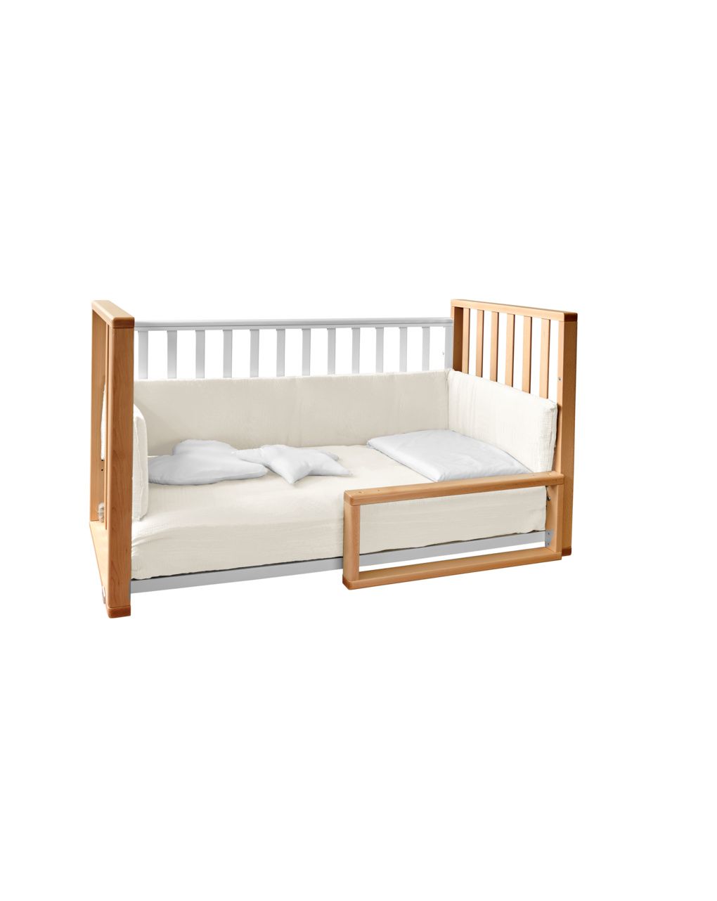 Letto infinito naturale-bianco c/tessile muslin burro - italbaby