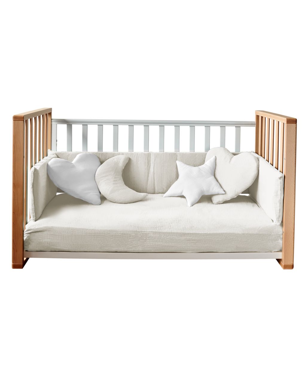 Letto infinito naturale-bianco c/tessile muslin burro - italbaby