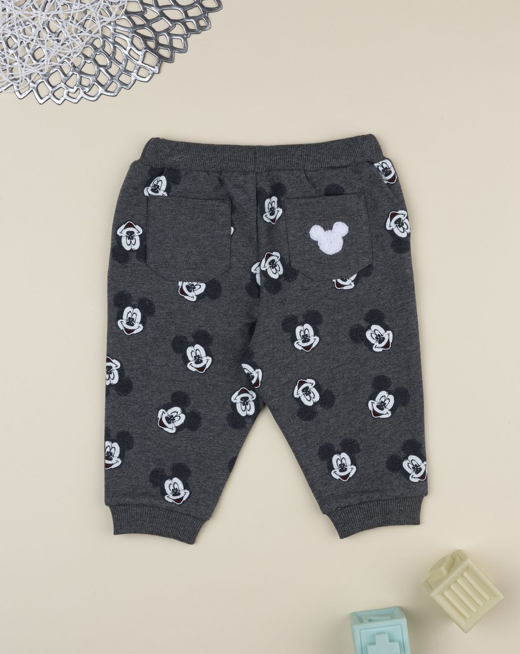 Pantalone bimbo grigio mickey mouse